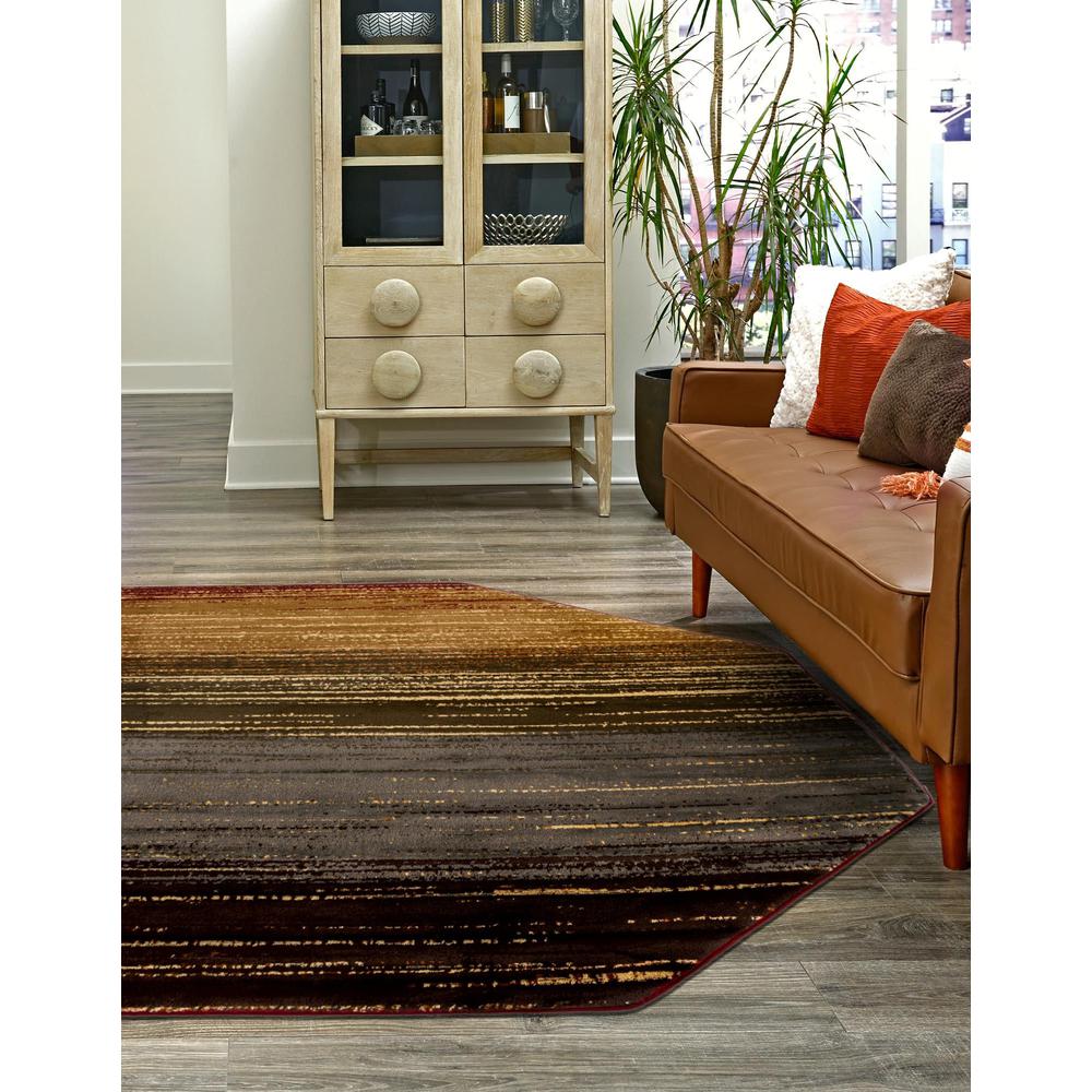 Barista Collection, Area Rug, Beige 7' 0" x 7' 0", Octagon. Picture 2