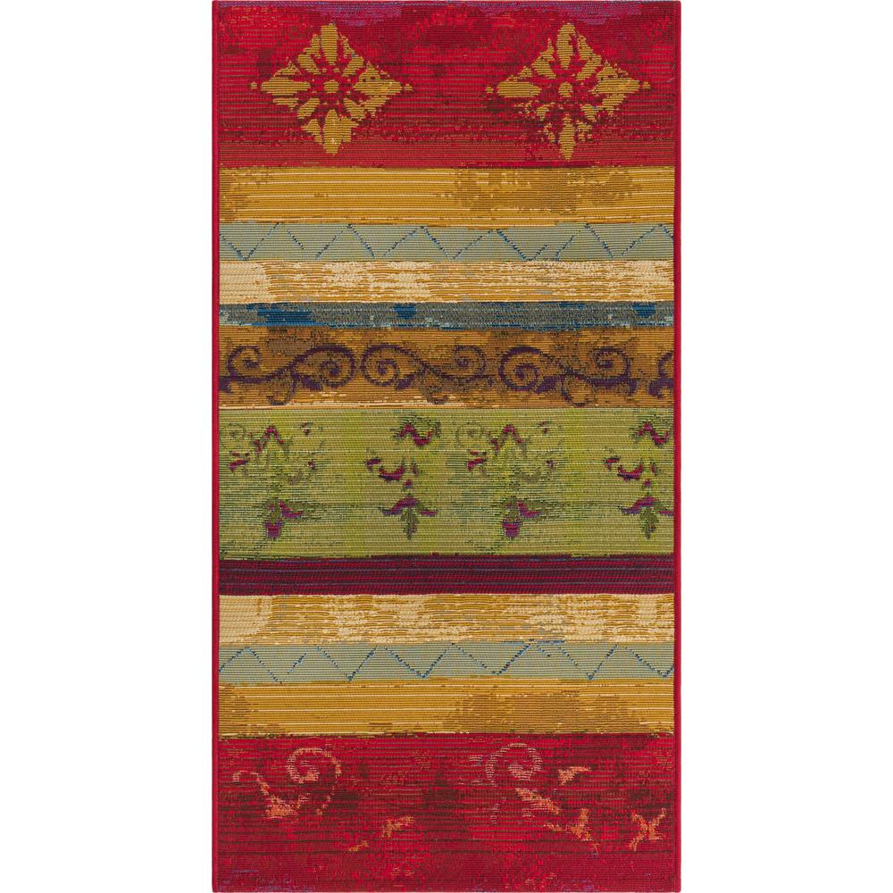 Outdoor Modern Collection, Area Rug, Multi, 2' 0" x 3' 11", Runner. Picture 1