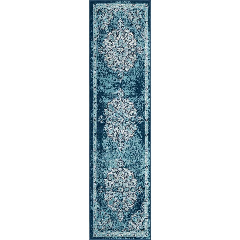 Unique Loom 8 Ft Runner in Blue (3158649). Picture 1