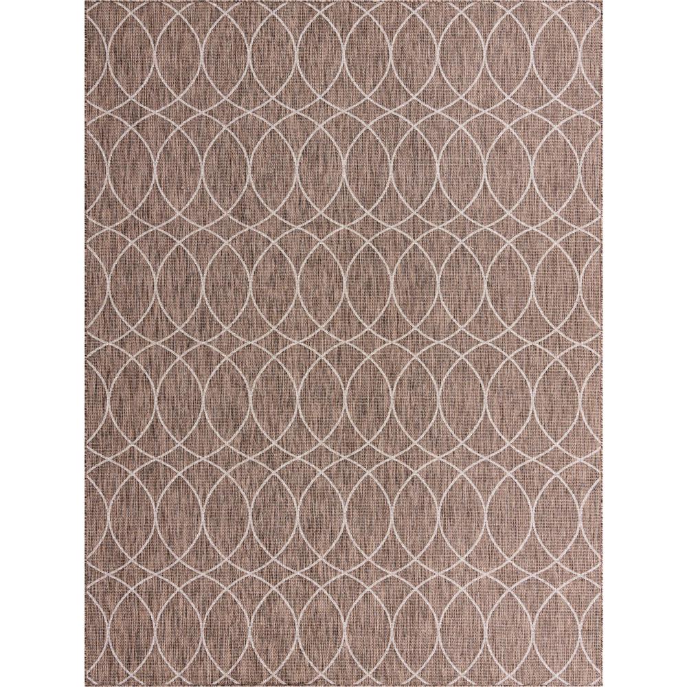 Outdoor Trellis Collection, Area Rug, Brown, 9' 0" x 12' 0", Rectangular. Picture 1