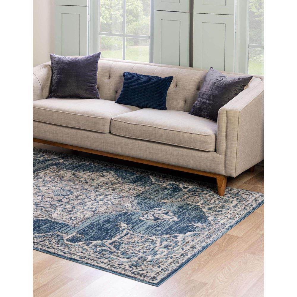 Nyla Collection, Area Rug, Blue, 5' 3" x 8' 0", Rectangular. Picture 3