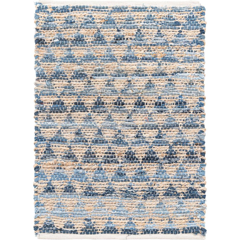 Unique Loom Rectangular 2x3 Rug in Blue (3153263). Picture 1