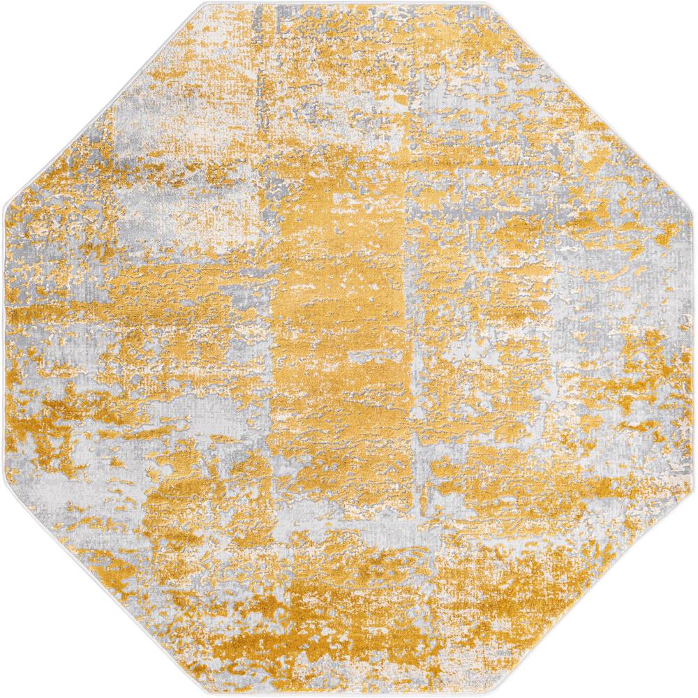 Finsbury Elizabeth Area Rug 5' 3" x 5' 3", Octagon Yellow. The main picture.