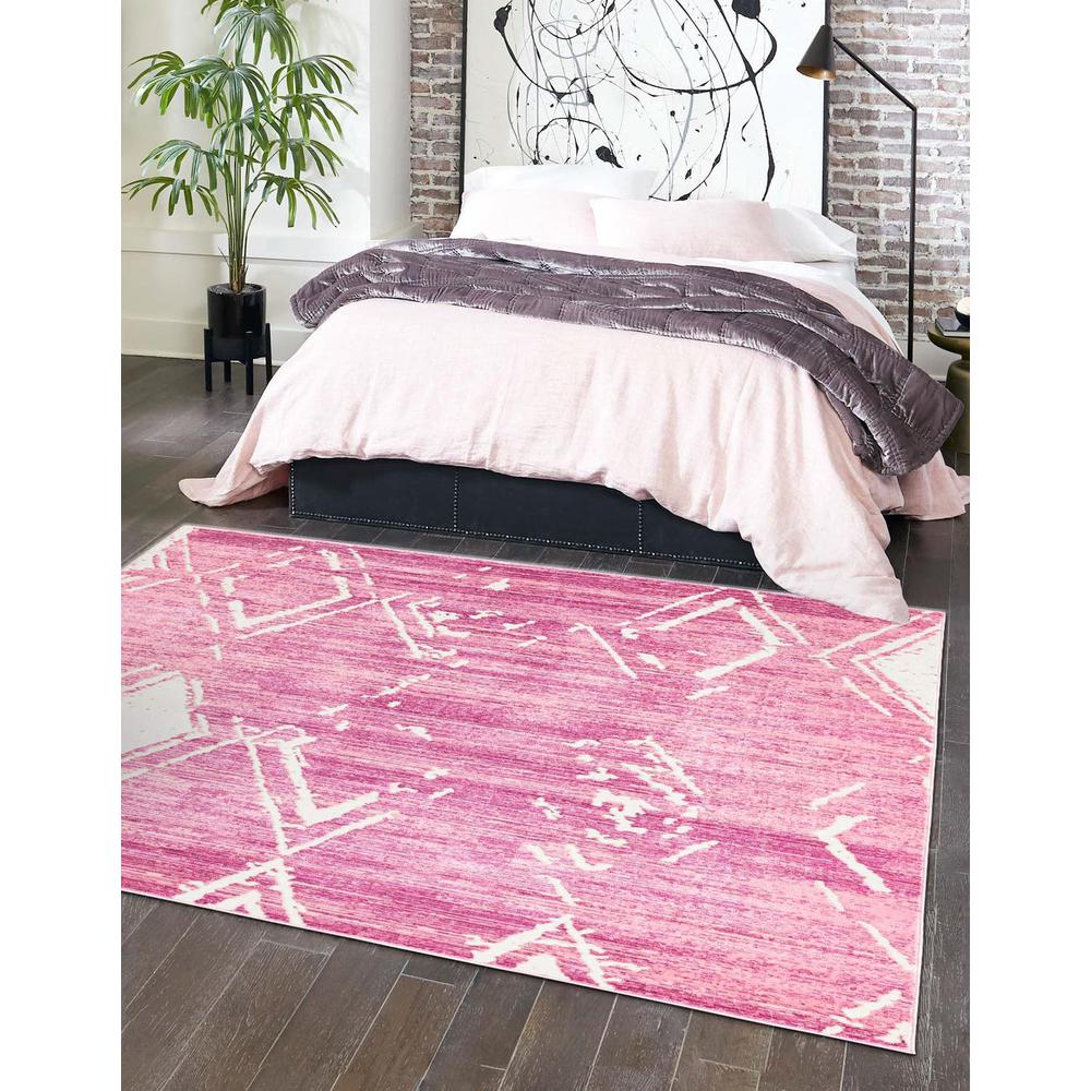 Uptown Carnegie Hill Area Rug 7' 10" x 7' 10", Square Pink. Picture 2