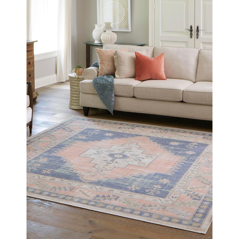 Unique Loom 8 Ft Square Rug in French Blue (3154921). Picture 2
