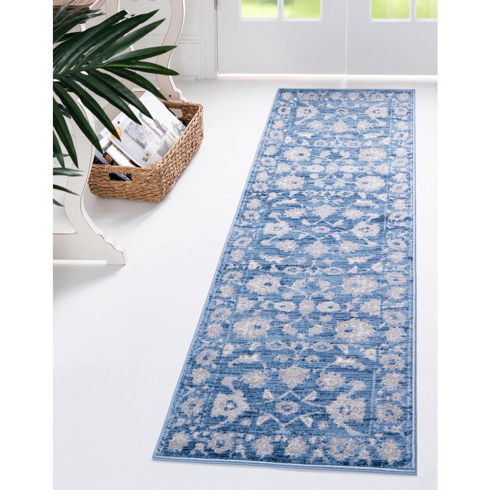 Unique Loom 6 Ft Runner in Blue (3150732). Picture 2