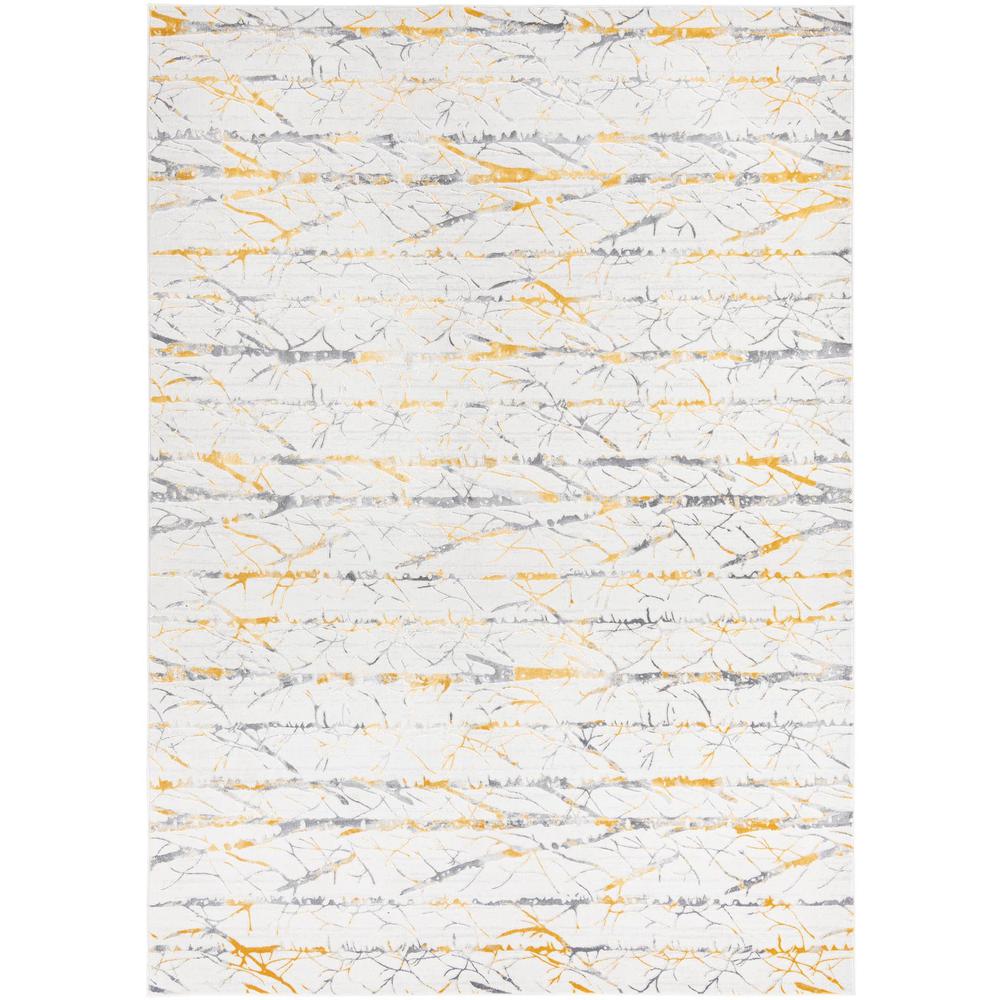 Finsbury Anne Area Rug 7' 0" x 10' 0", Rectangular Yellow and Gray. Picture 1