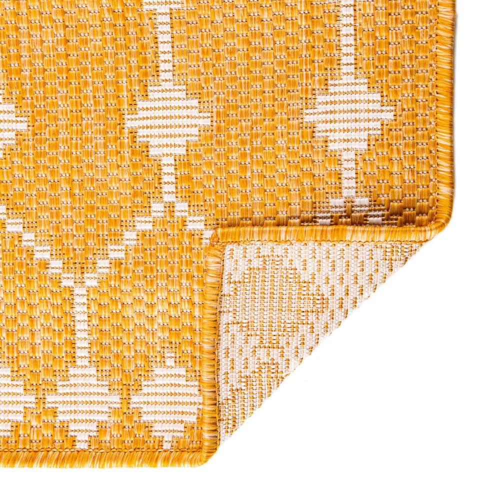Outdoor Trellis Collection, Area Rug, Yellow, 5' 3" x 7' 10", Rectangular. Picture 5