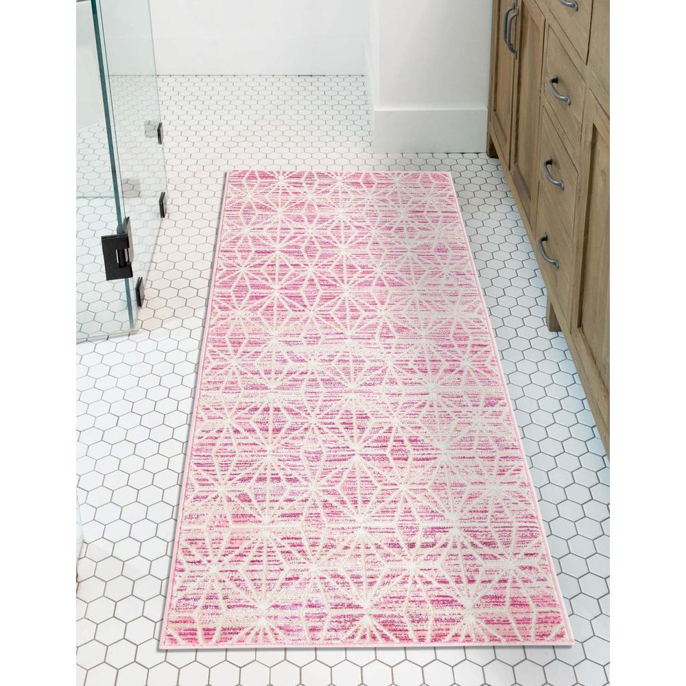 Uptown Fifth Avenue Area Rug 2' 7" x 13' 11", Runner Pink. Picture 2
