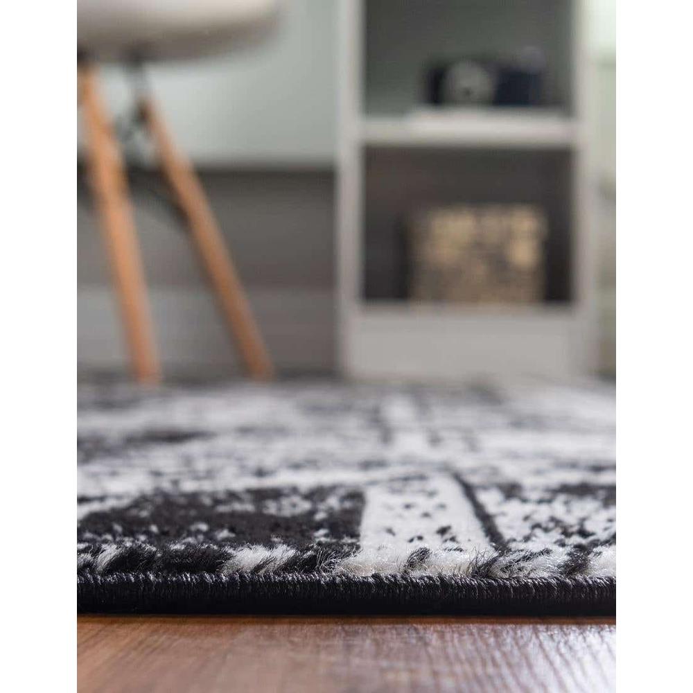 Portland Depoe Area Rug 10' 0" x 14' 0", Rectangular Black and White. Picture 5