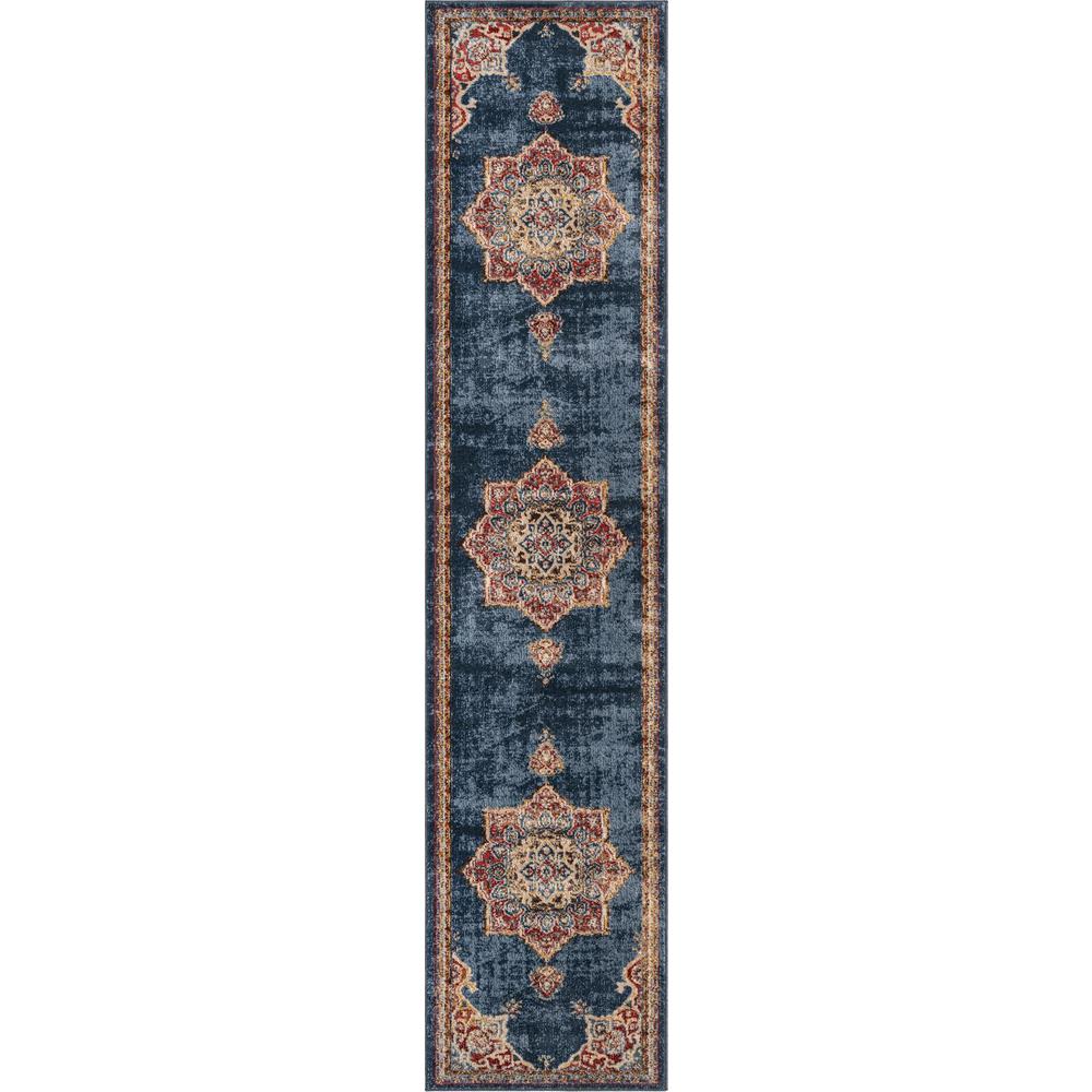 Unique Loom 12 Ft Runner in Navy Blue (3153866). Picture 1