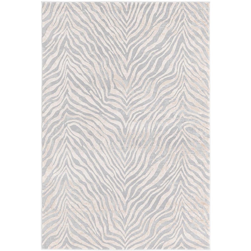 Finsbury Meghan Area Rug 4' 0" x 6' 0", Rectangular Gray and Ivory. Picture 1