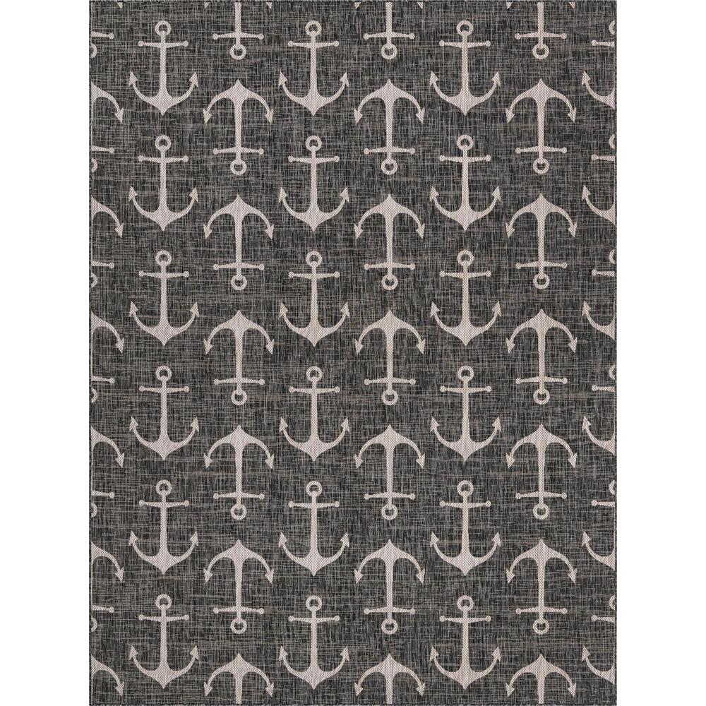 Unique Loom Rectangular 9x12 Rug in Charcoal (3162720). Picture 1