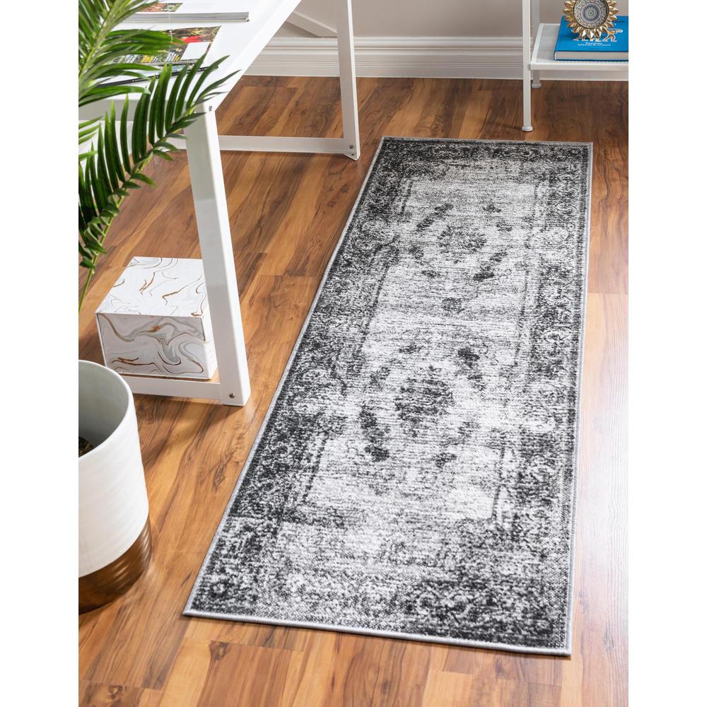 Unique Loom 6 Ft Runner in Gray (3149262). Picture 2