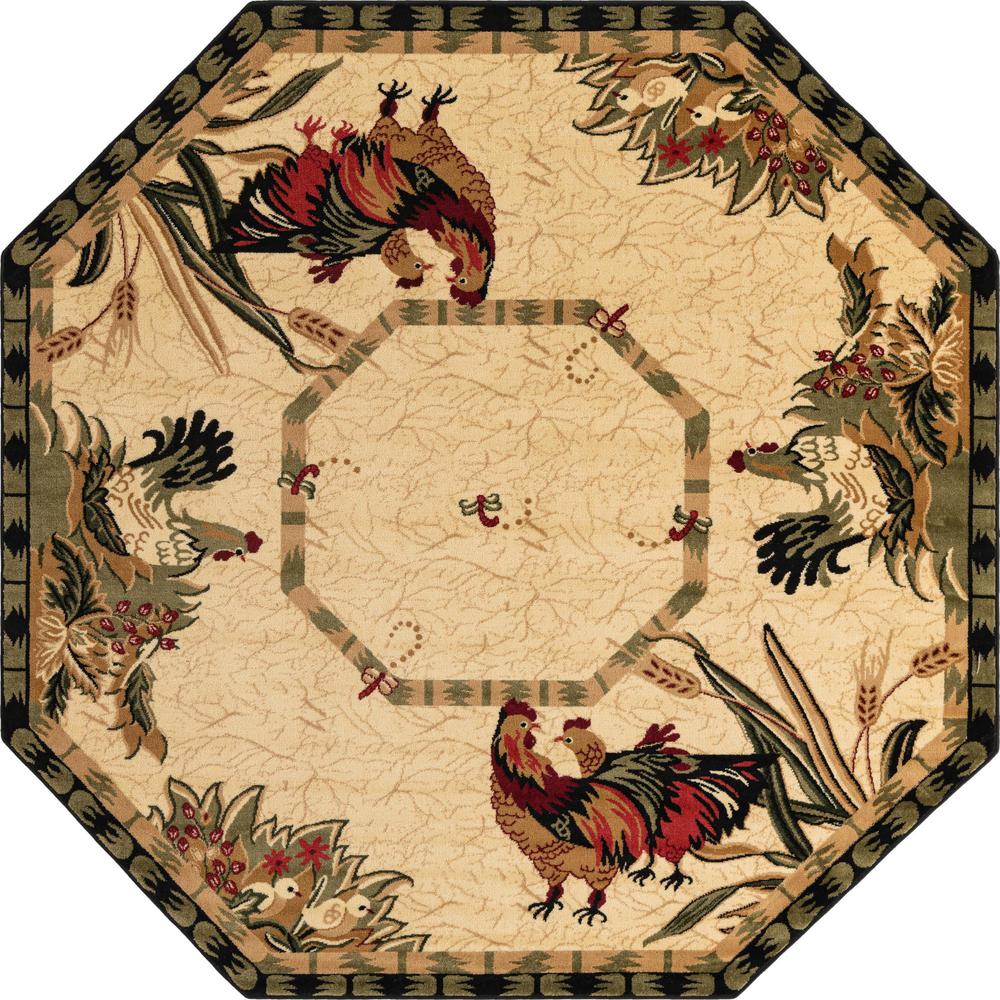 Unique Loom 8 Ft Octagon Rug in Ivory (3153912). Picture 1