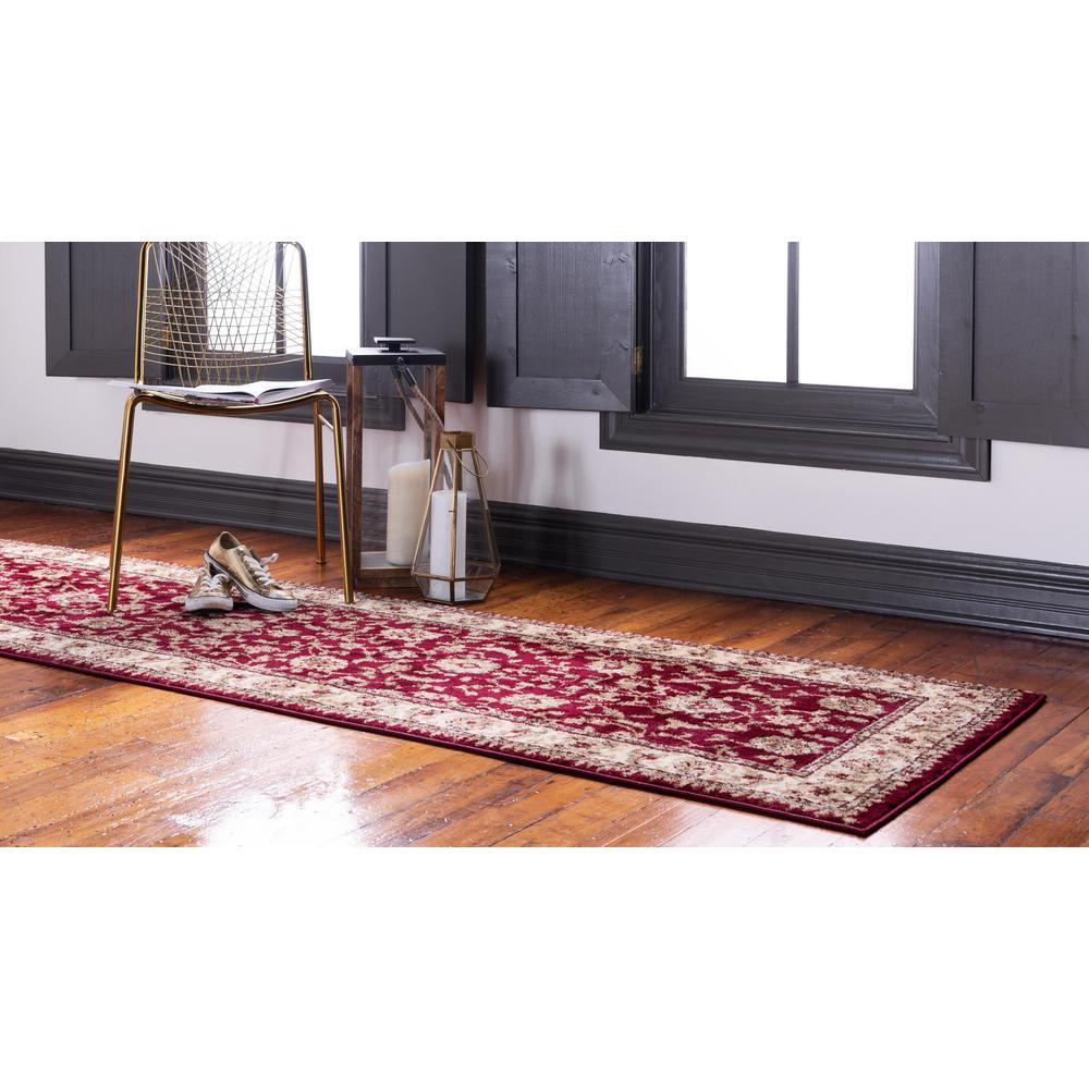 Unique Loom 8 Ft Runner in Red (3157618). Picture 3