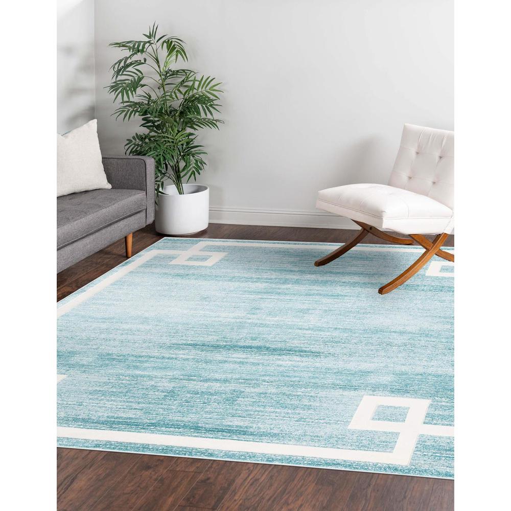 Uptown Lenox Hill Area Rug 1' 8" x 1' 8", Square Turquoise. Picture 2