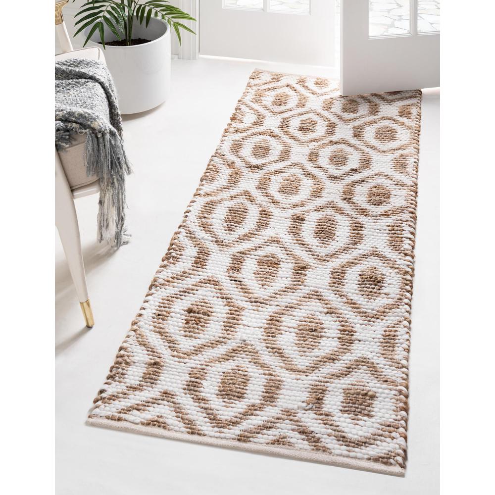 Unique Loom 6 Ft Runner in White (3153292). Picture 2