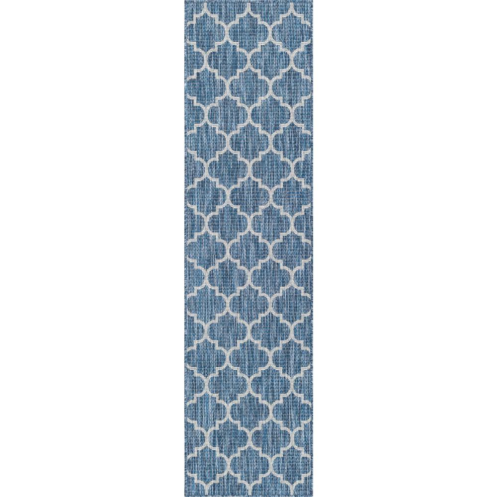 Unique Loom 8 Ft Runner in Navy Blue (3158267). Picture 1