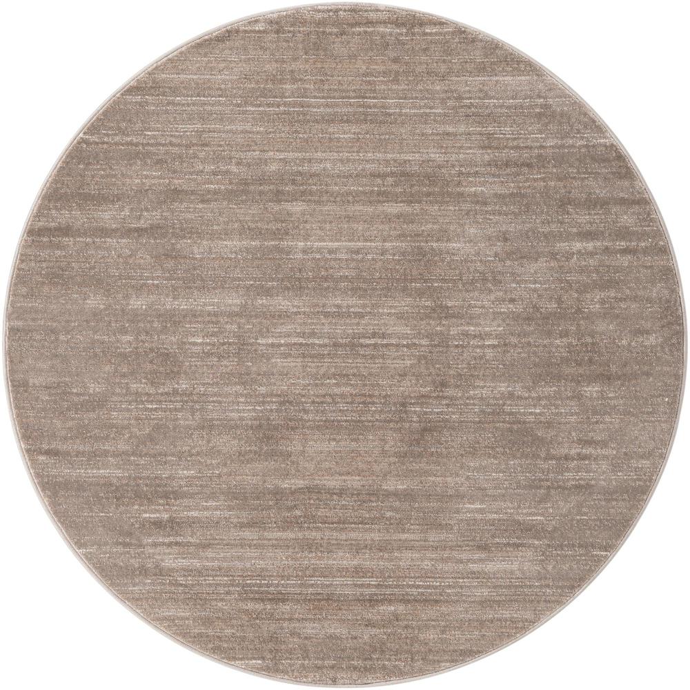Uptown Madison Avenue Area Rug 5' 3" x 5' 3", Round Brown. Picture 1