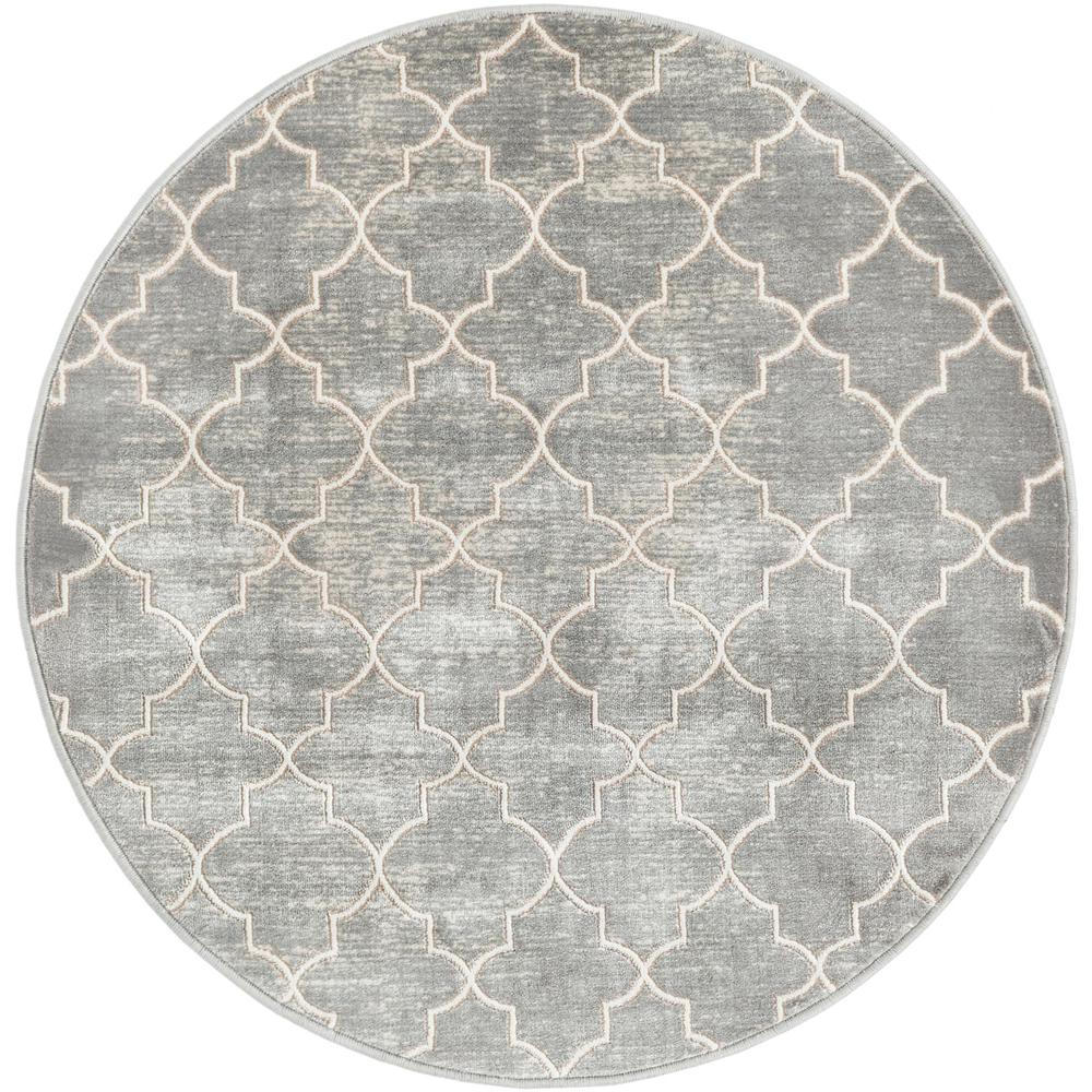 Uptown Area Rug 3' 3" x 3' 3", Round - Gray. Picture 1