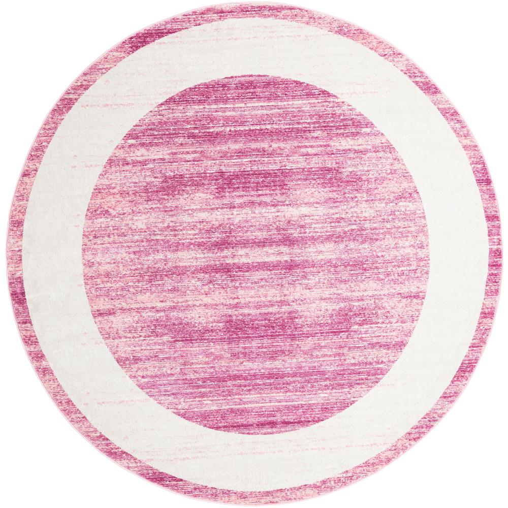 Uptown Yorkville Area Rug 7' 10" x 7' 10", Round Pink. Picture 1