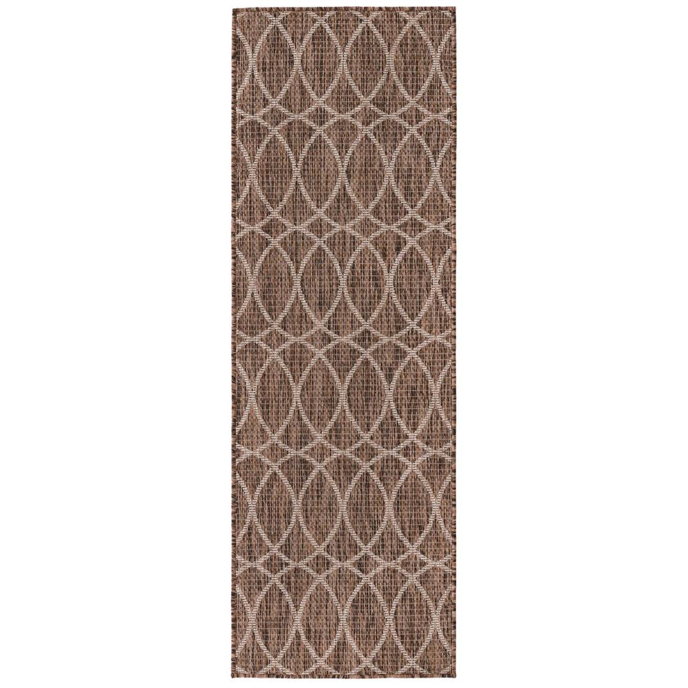 Outdoor Trellis Collection, Area Rug, Brown, 2' 0" x 6' 0", Runner. Picture 1
