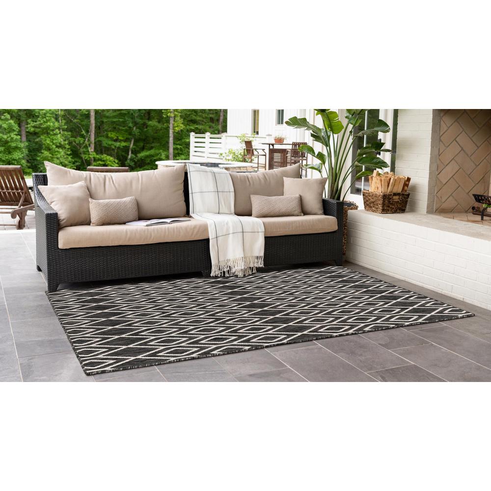 Jill Zarin Outdoor Collection, Area Rug, Charcoal Gray, 2' 2" x 3' 0", Rectangular. Picture 3