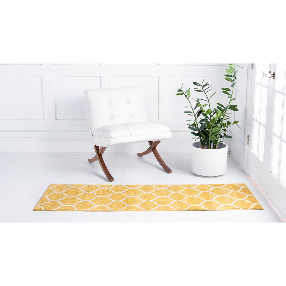 Unique Loom 10 Ft Runner in Yellow (3151684). Picture 4