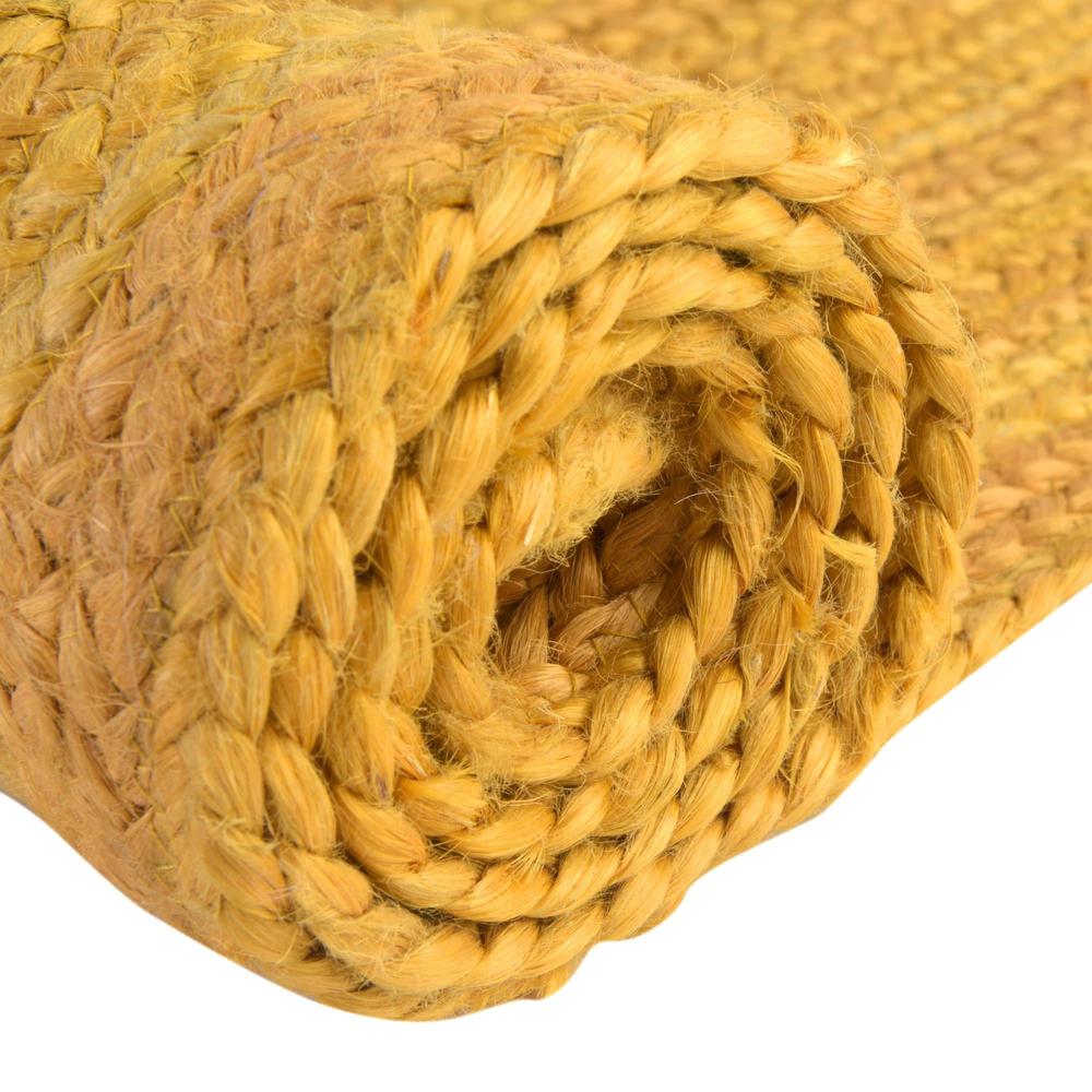 Braided Jute Collection, Area Rug, Yellow, 2' 0" x 3' 1", Rectangular. Picture 3