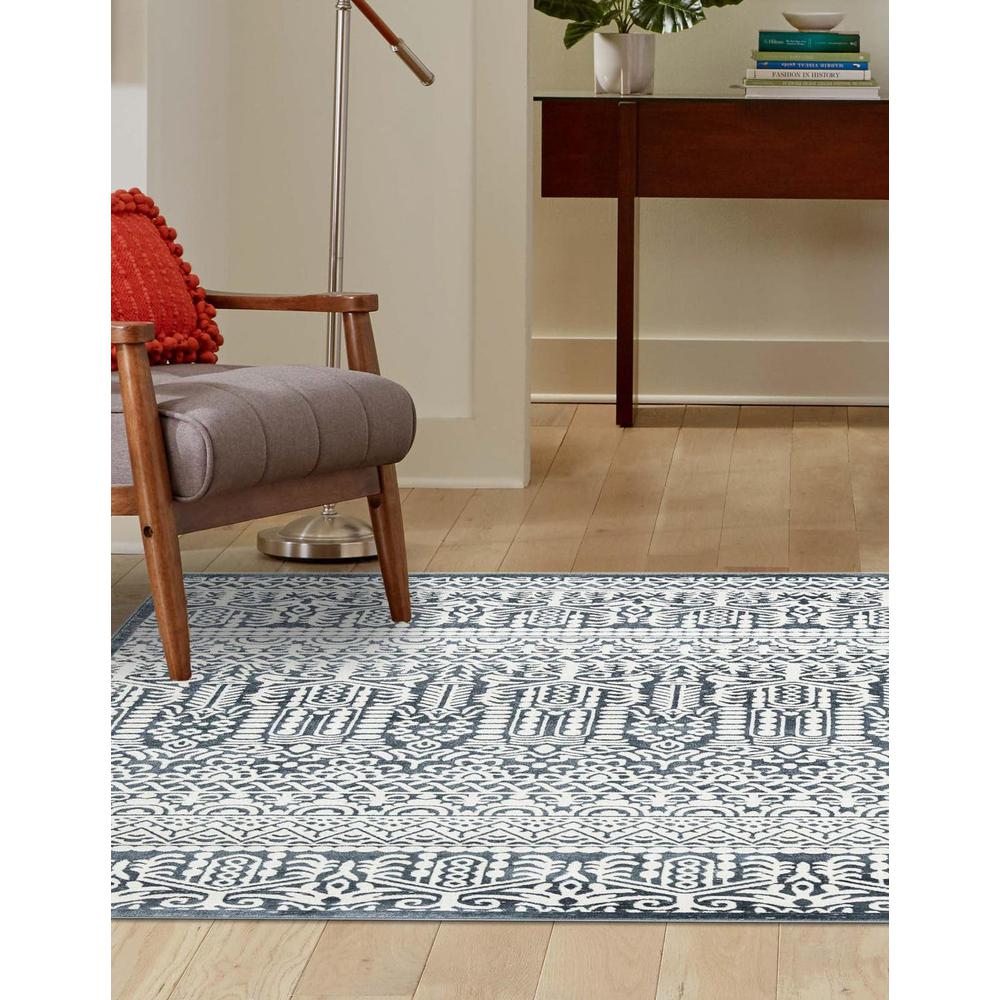 Uptown Area Rug 7' 10" x 7' 10", Square, Blue. Picture 2
