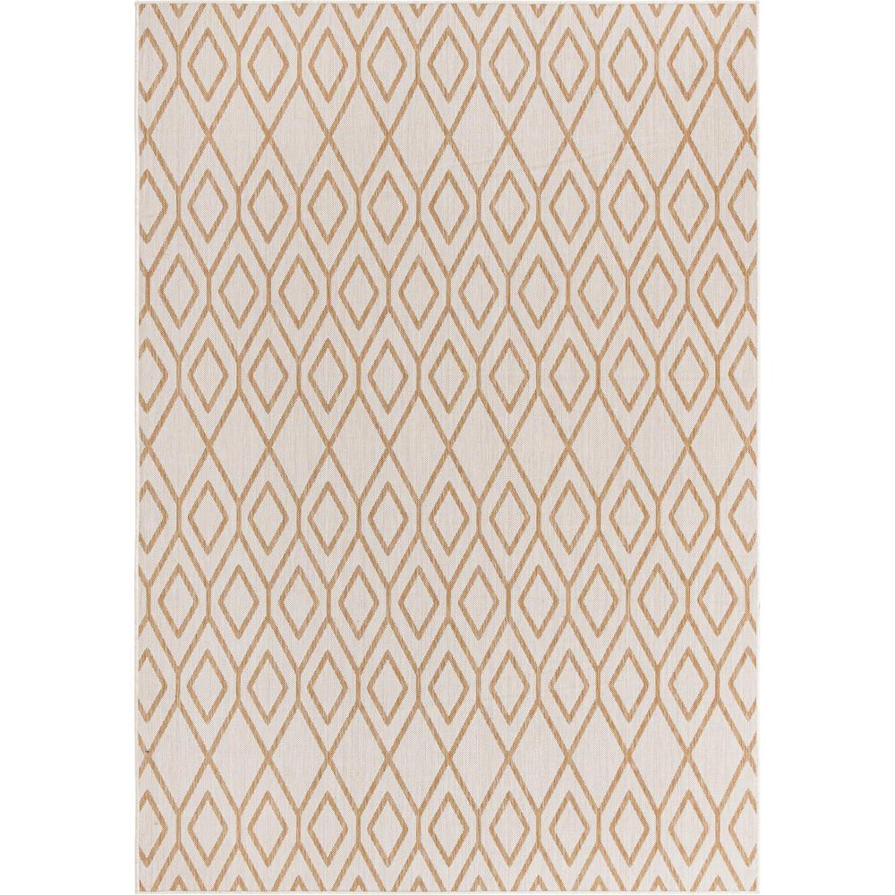 Jill Zarin Outdoor Turks and Caicos Area Rug 7' 0" x 10' 0", Rectangular Beige. Picture 1