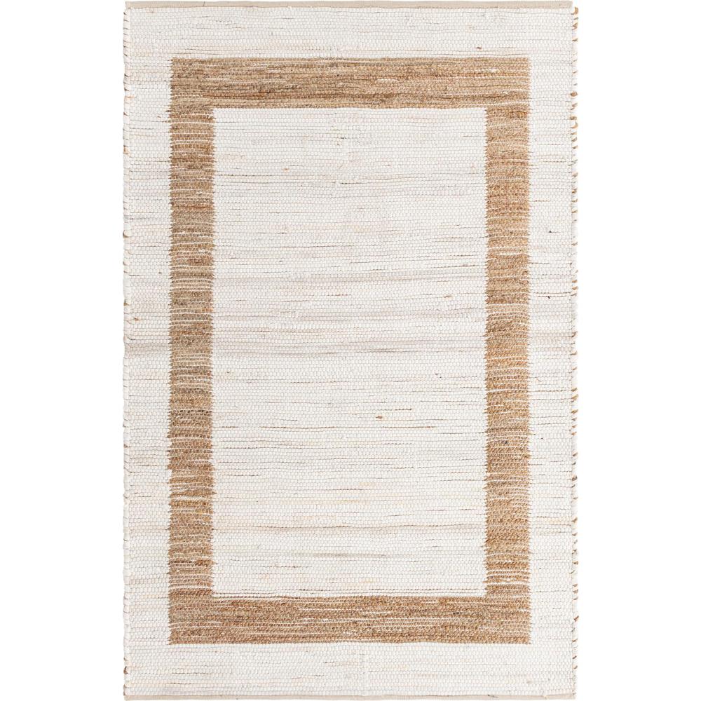 Unique Loom Rectangular 5x8 Rug in White (3153252). The main picture.