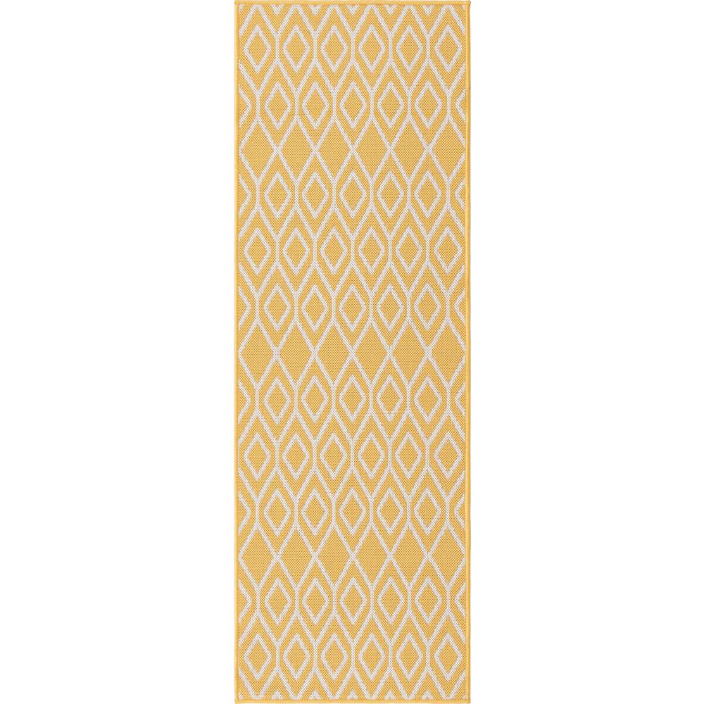 Jill Zarin Outdoor Turks and Caicos Area Rug 2' 0" x 6' 0", Runner Yellow Ivory. Picture 1