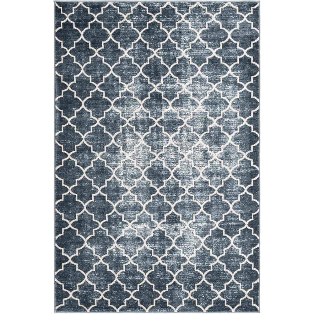 Uptown Area Rug 4' 1" x 6' 1", Rectangular - Navy Blue. Picture 1