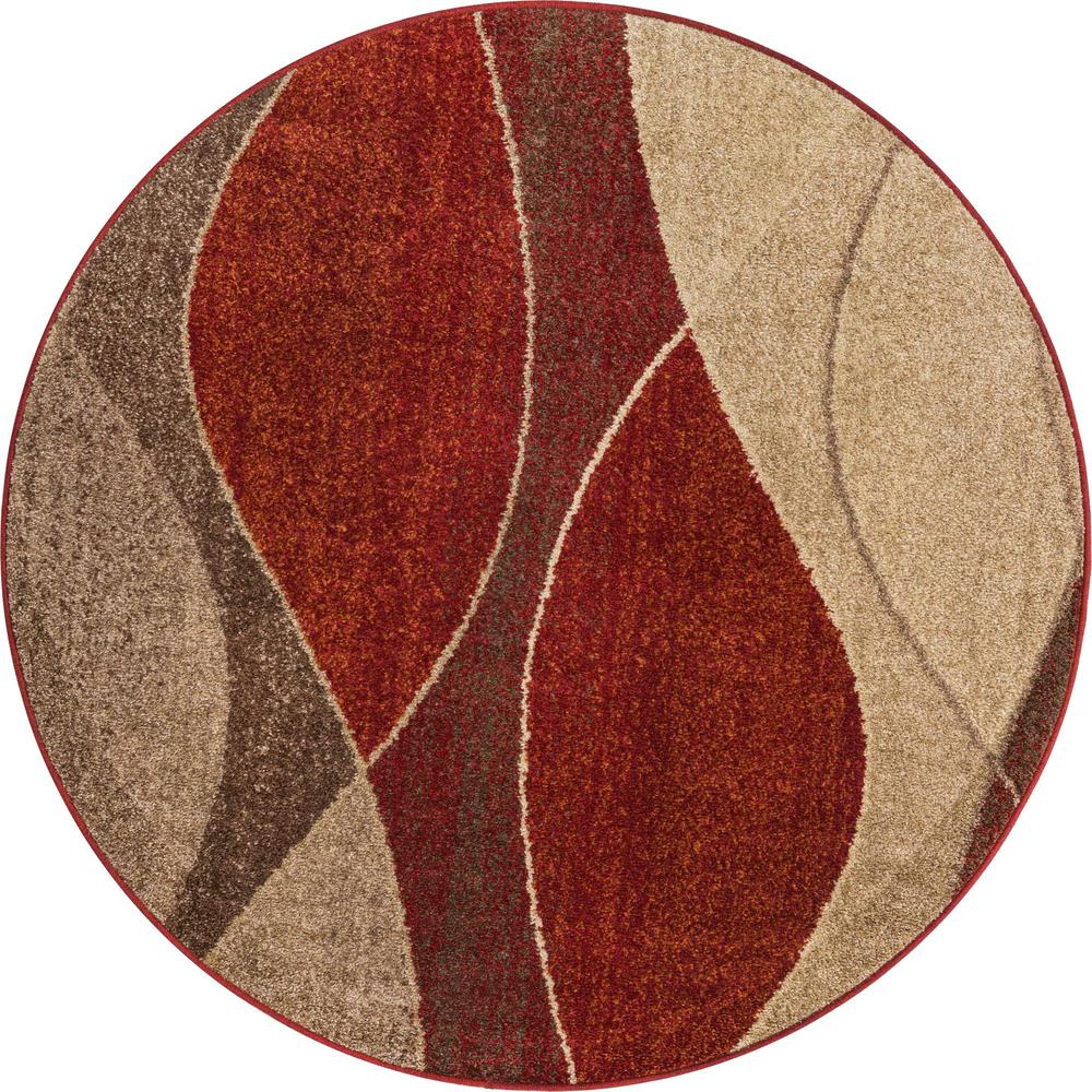 Autumn Collection, Area Rug, Multi, 5' 3" x 5' 3", Round. The main picture.