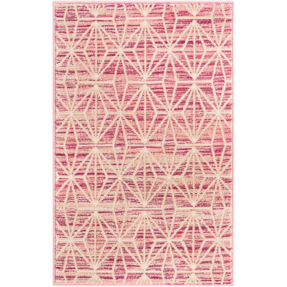 Uptown Fifth Avenue Area Rug 2' 0" x 3' 1", Rectangular Pink. Picture 1