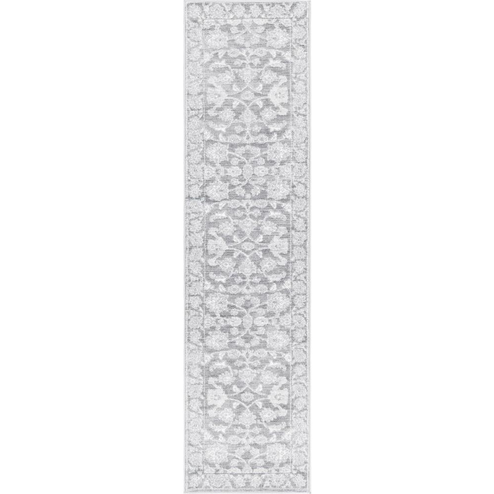 Unique Loom 8 Ft Runner in Gray (3150695). Picture 1