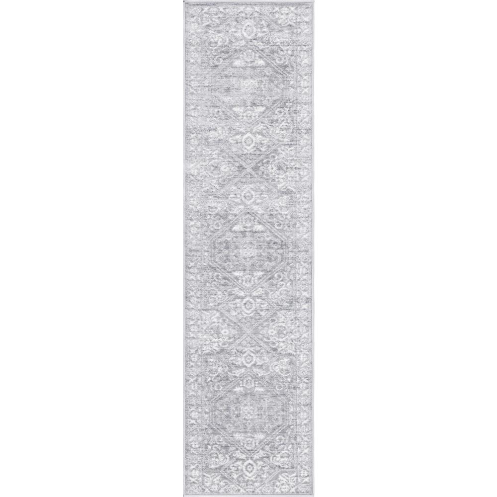 Unique Loom 8 Ft Runner in Gray (3150659). Picture 1