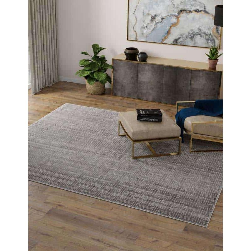 Uptown Park Avenue Area Rug 7' 10" x 7' 10", Square Gray. Picture 3