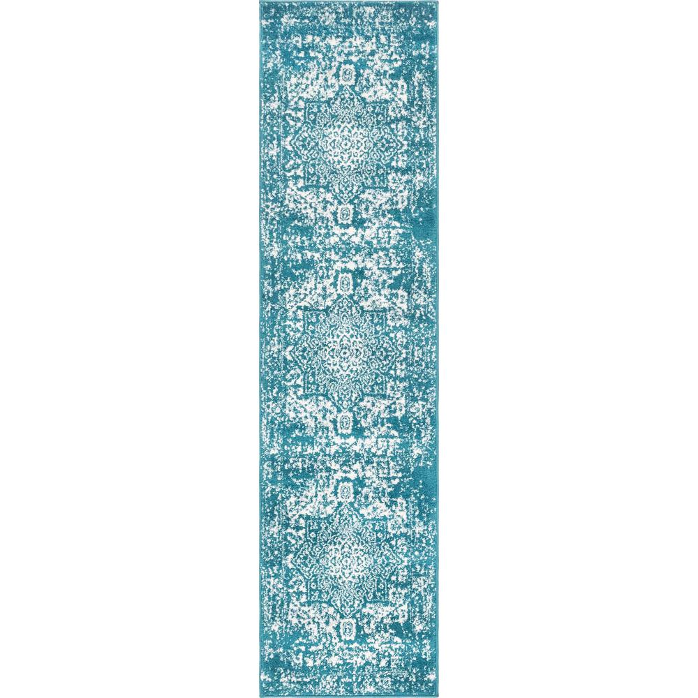Unique Loom 8 Ft Runner in Turquoise (3150392). Picture 1