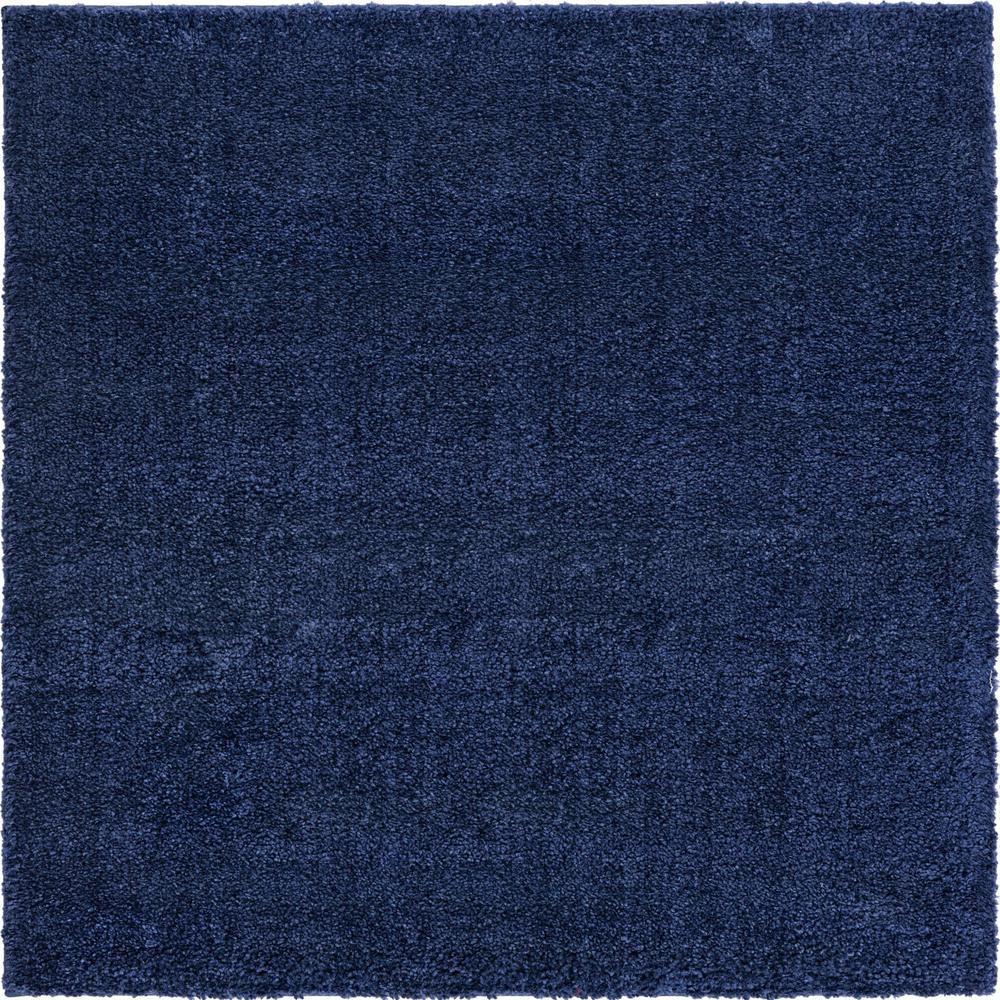 Unique Loom 5 Ft Square Rug in Navy Blue (3152909). Picture 1