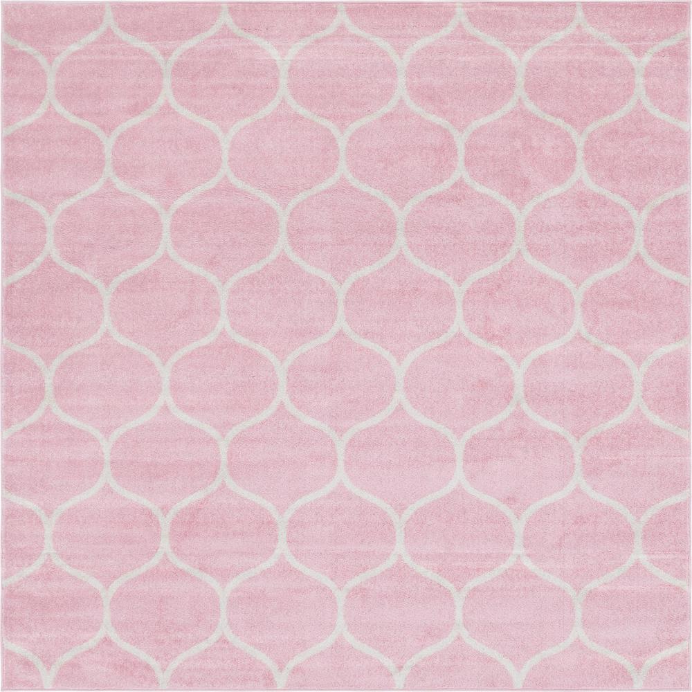 Unique Loom 8 Ft Square Rug in Pink (3151547). Picture 1