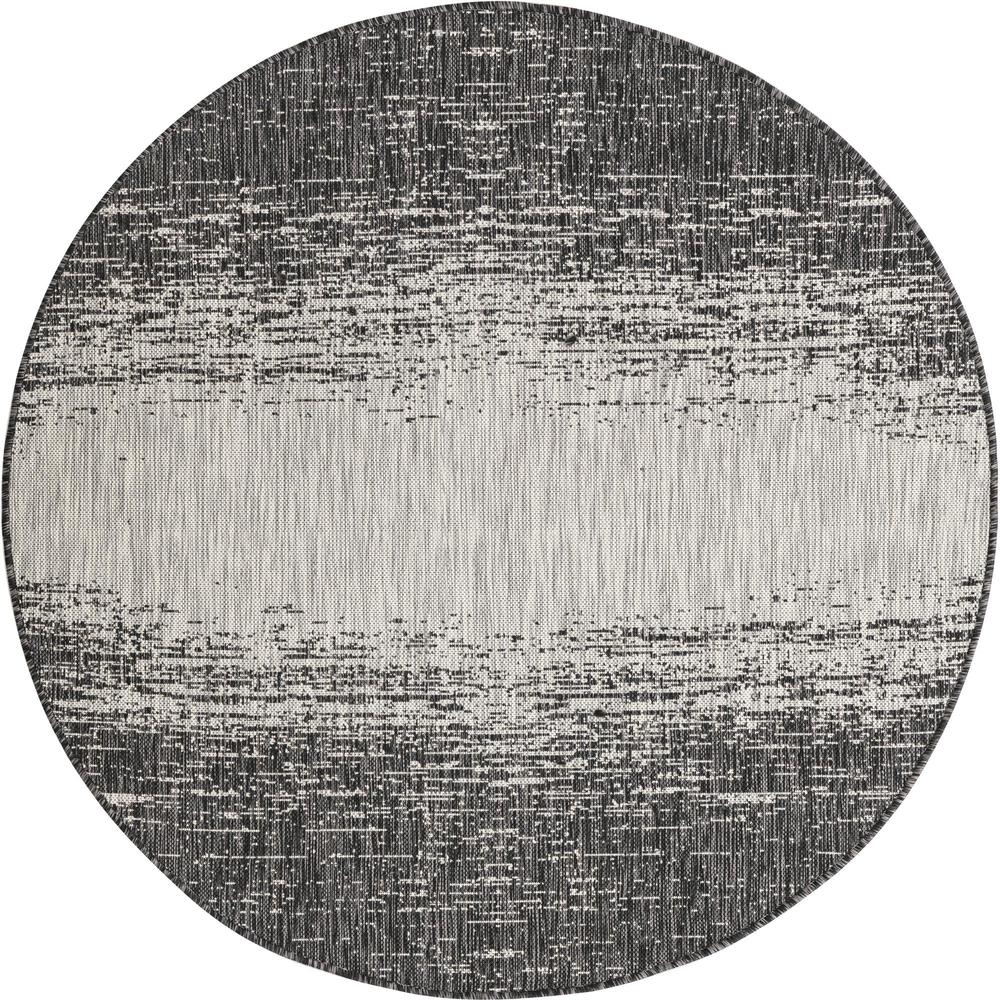 Unique Loom 5 Ft Round Rug in Gray (3159617). Picture 1