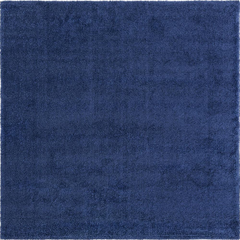 Unique Loom 8 Ft Square Rug in Navy Blue (3152908). Picture 1