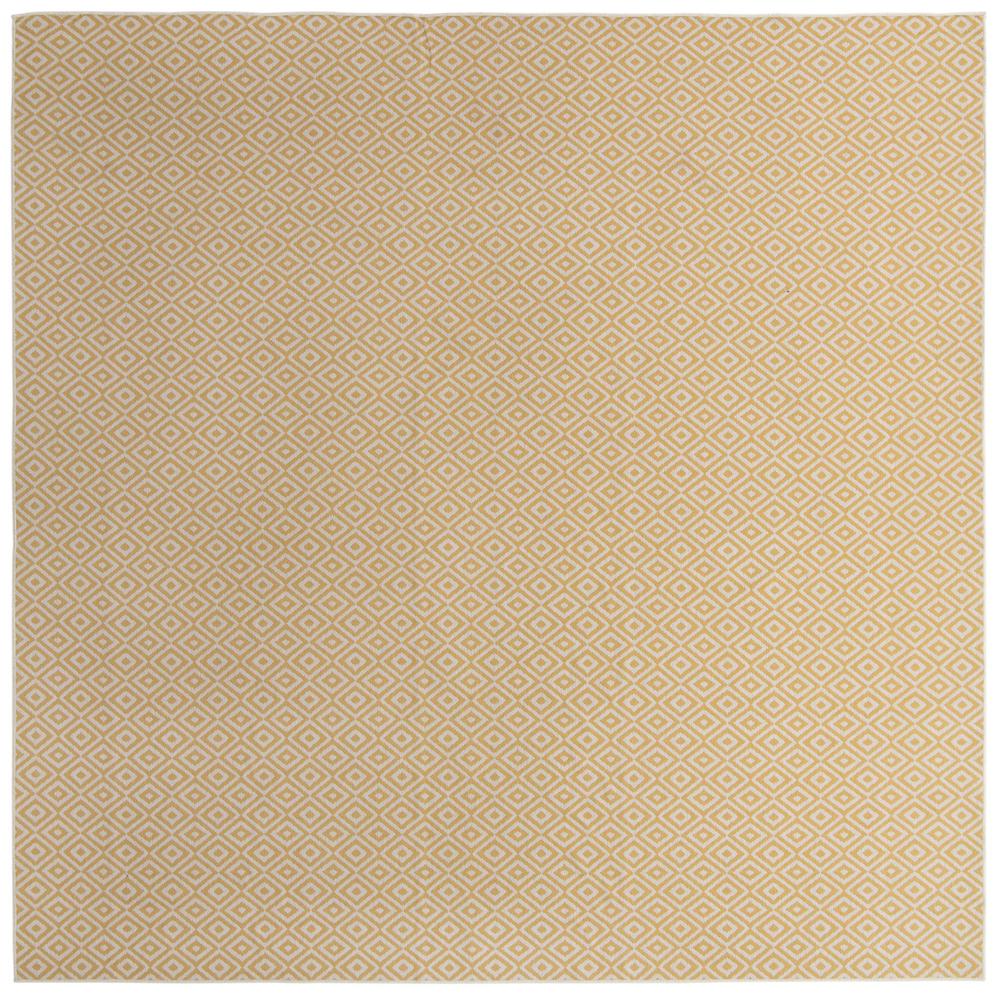 Jill Zarin Outdoor Costa Rica Area Rug 13' 0" x 13' 0", Square Yellow Ivory. Picture 1