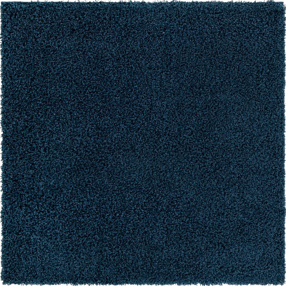 Unique Loom 5 Ft Square Rug in Navy Blue (3151318). Picture 1
