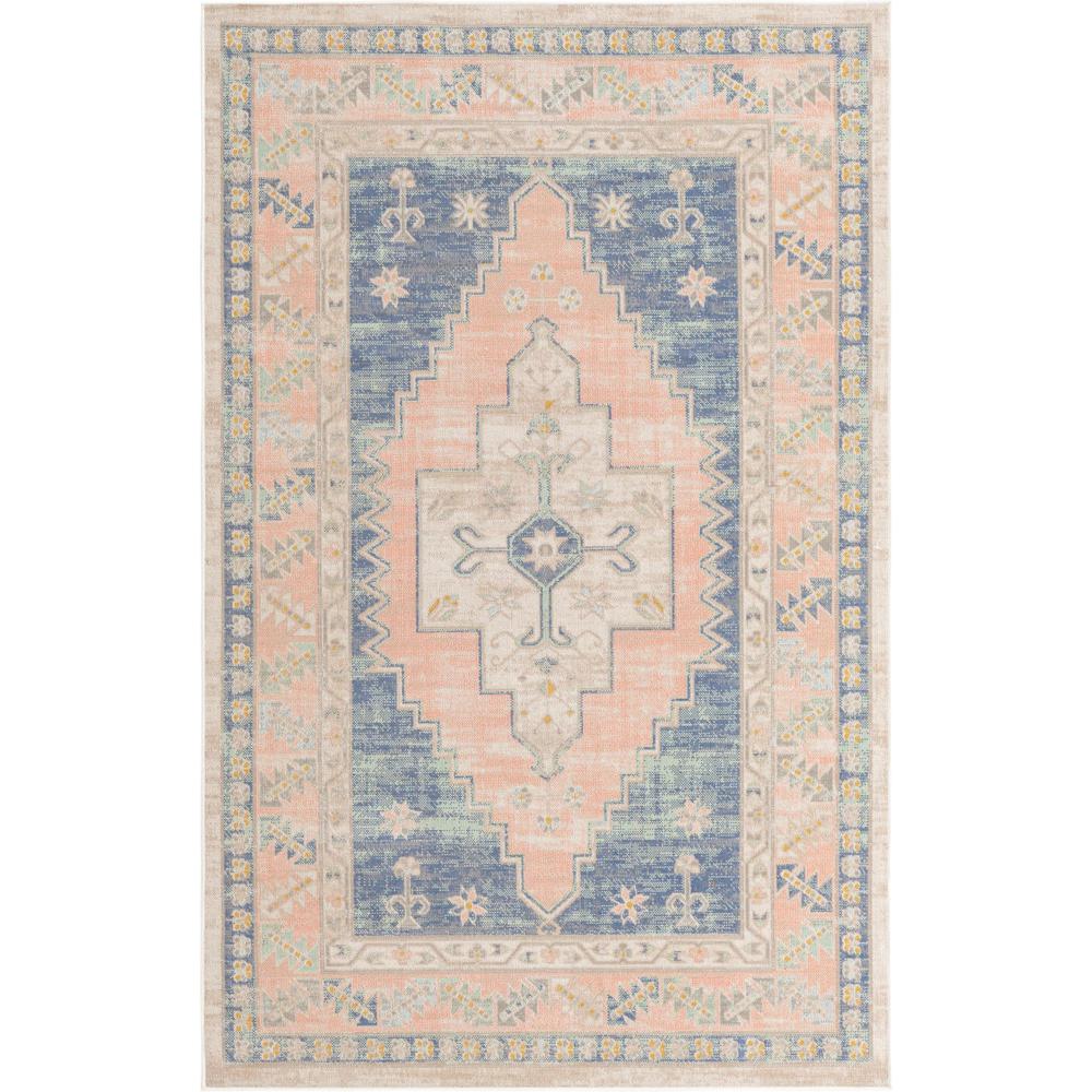 Unique Loom Rectangular 5x8 Rug in French Blue (3154924). Picture 1