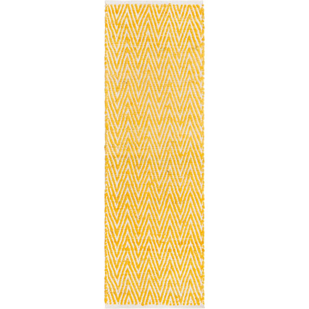 Unique Loom 6 Ft Runner in Yellow (3153238). Picture 1