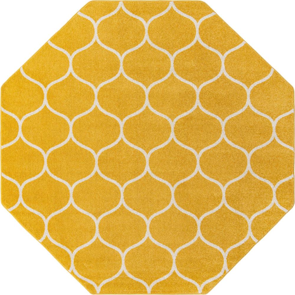Unique Loom 8 Ft Octagon Rug in Yellow (3151675). Picture 1